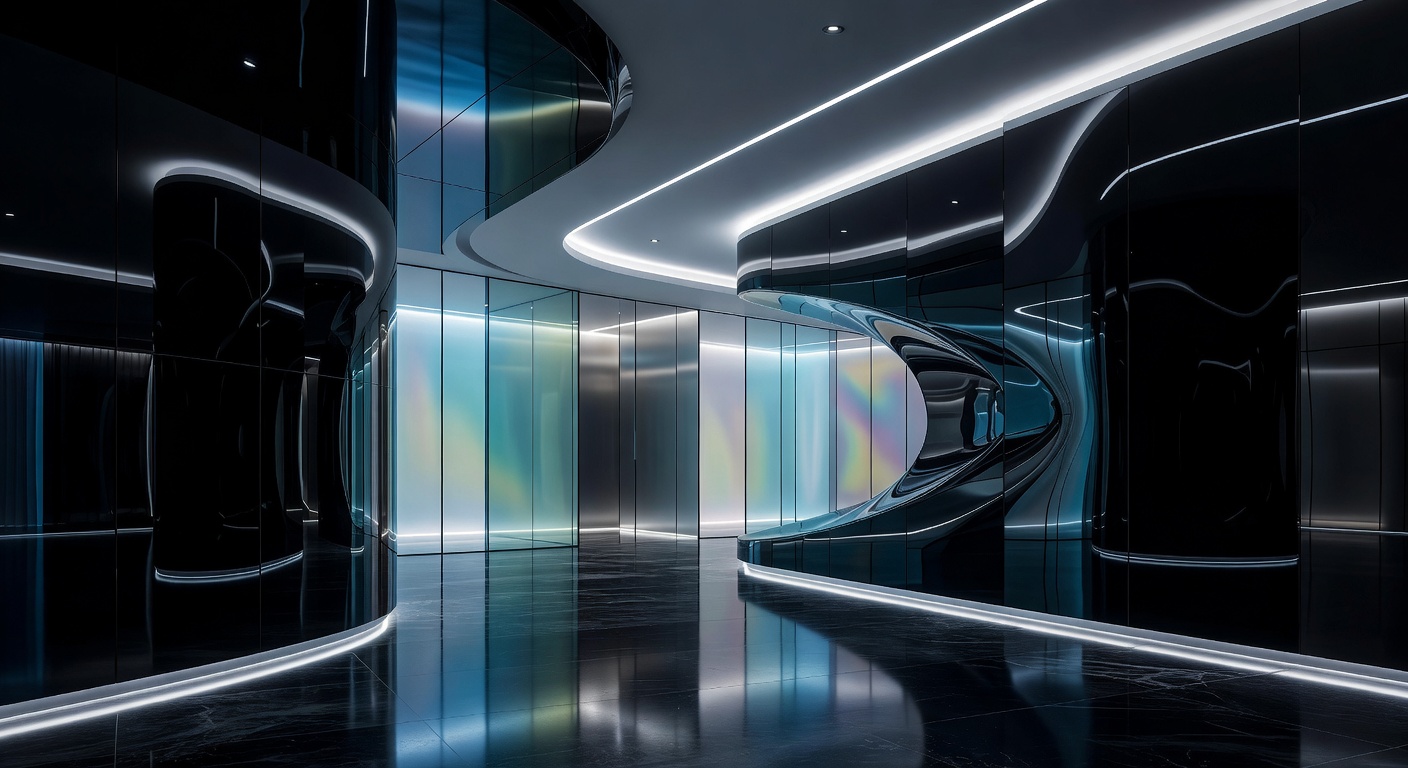 Architectural abstract of modern luxury resort interior